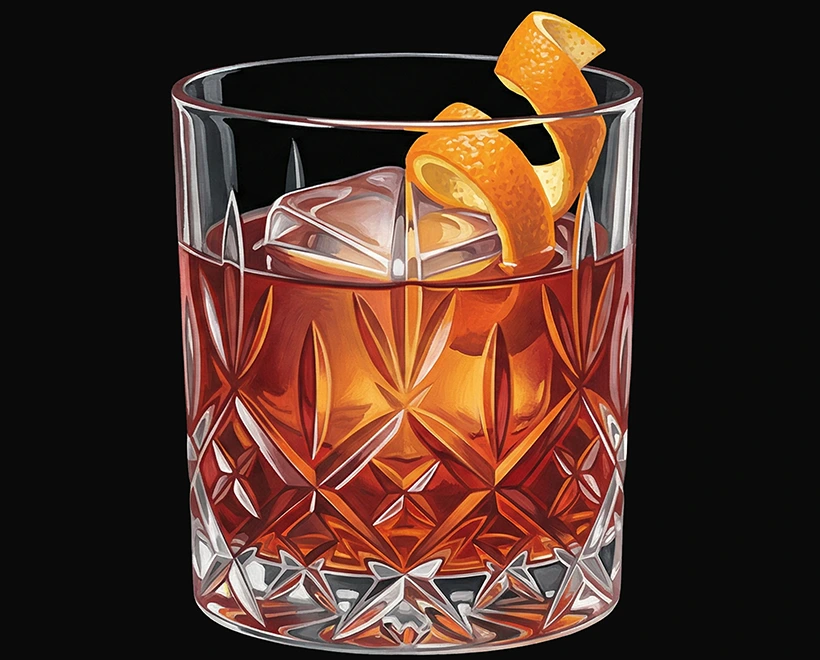 Negroni cocktail made with Kuraž Gin